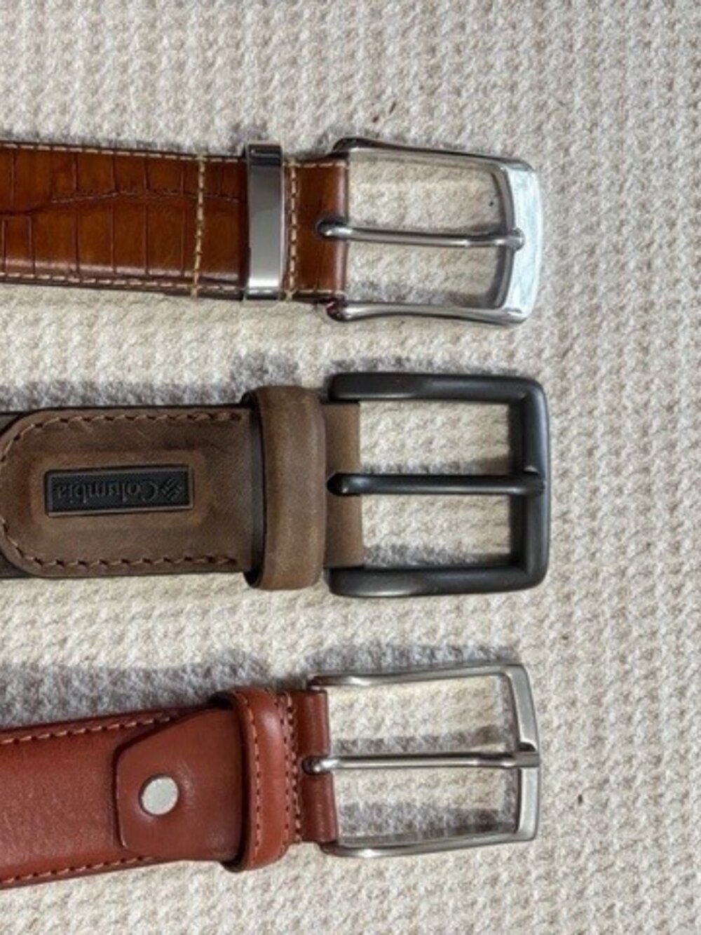 Belt BUNDLE 3 men's -G. DiPalma, COLUMBIA Sportswear,  D. Cremieux leather 38-40